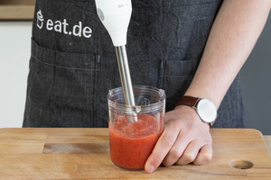 Erdbeeren pürieren