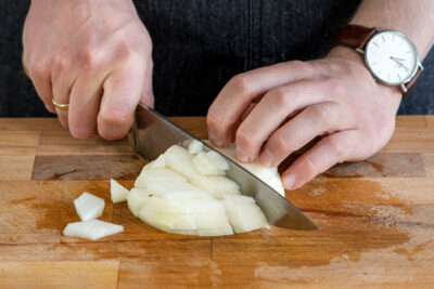 Kohlrabi würfeln