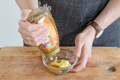 Honig Senf Marinade mischen