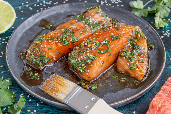 Lachs Marinade mit Sojasauce und Honig