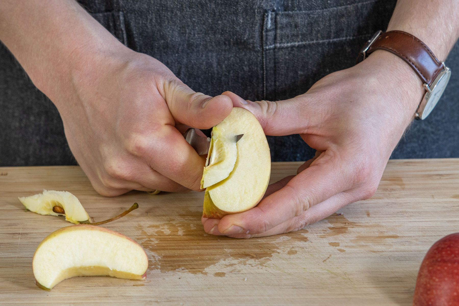 Apfel entkernen