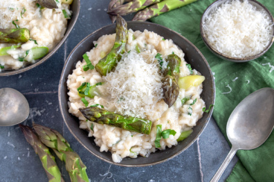 Risotto mit grünem Spargel