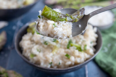 Risotto mit grünem Spargel