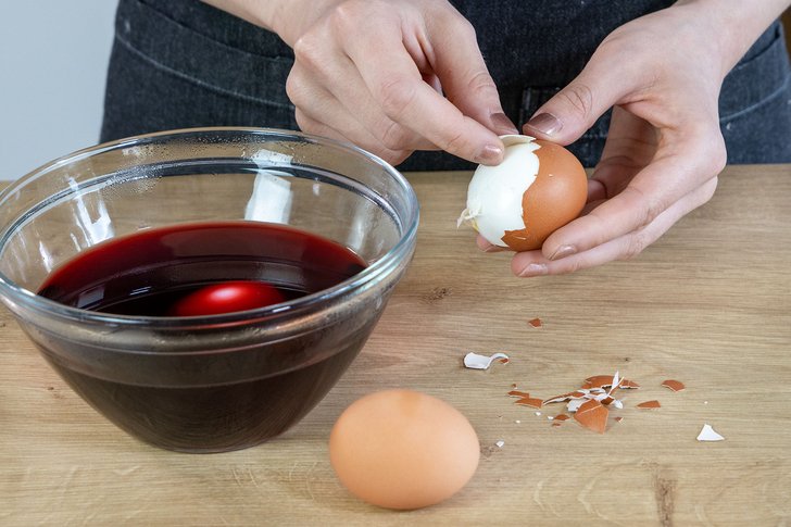 Eier schälen