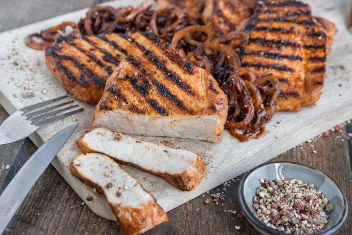 Marinierte Schweinerückensteaks