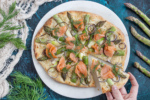 Spargelpizza mit Lachs