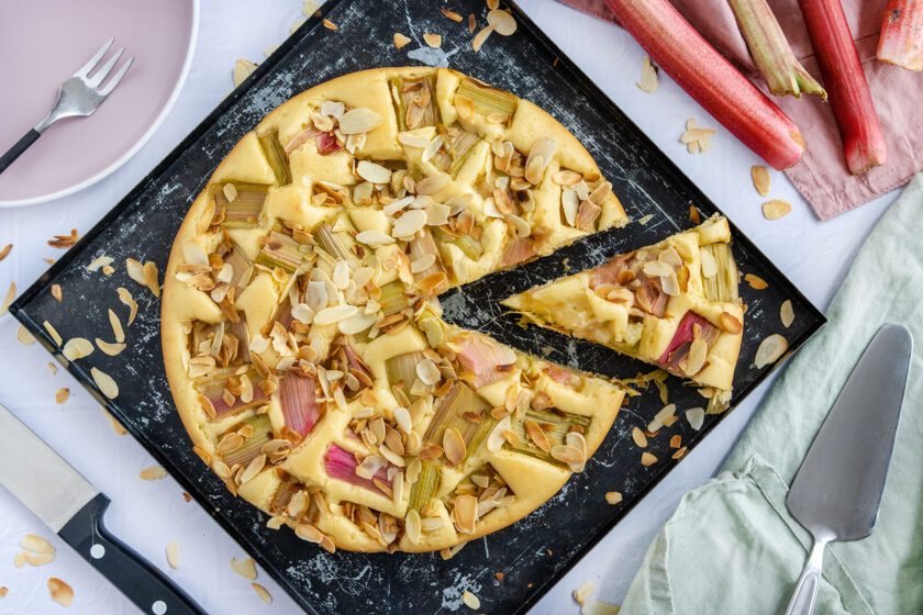 Veganer Rhabarberkuchen ohne Ei