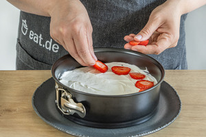 Erdbeerscheiben platzieren