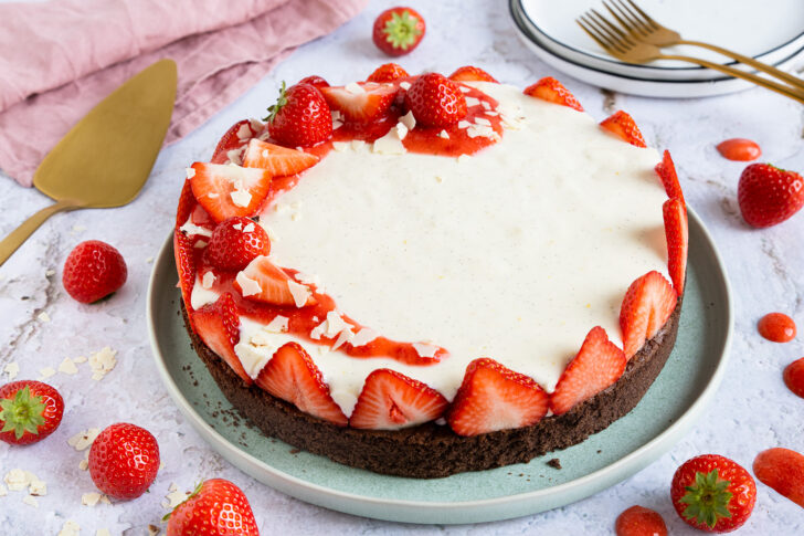 Erdbeer Panna Cotta Torte