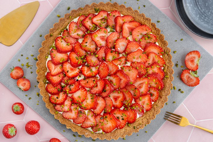 Erdbeerkuchen mit Vanillecreme