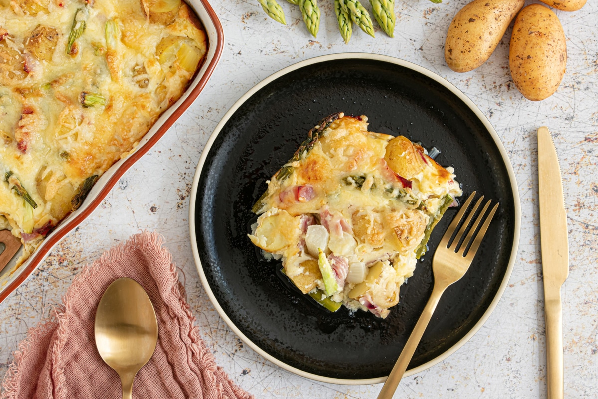 Spargelauflauf Mit Käse überbacken