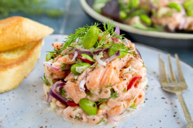 Lachs-Ceviche mit Edamame