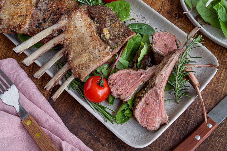Lammkarree braten