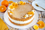 Quark-Sahne-Torte mit Mandarinen