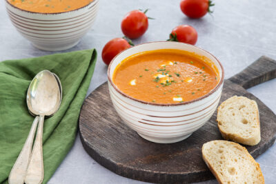 Tomatensuppe aus frischen Tomaten