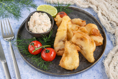 Backfisch im Bierteig