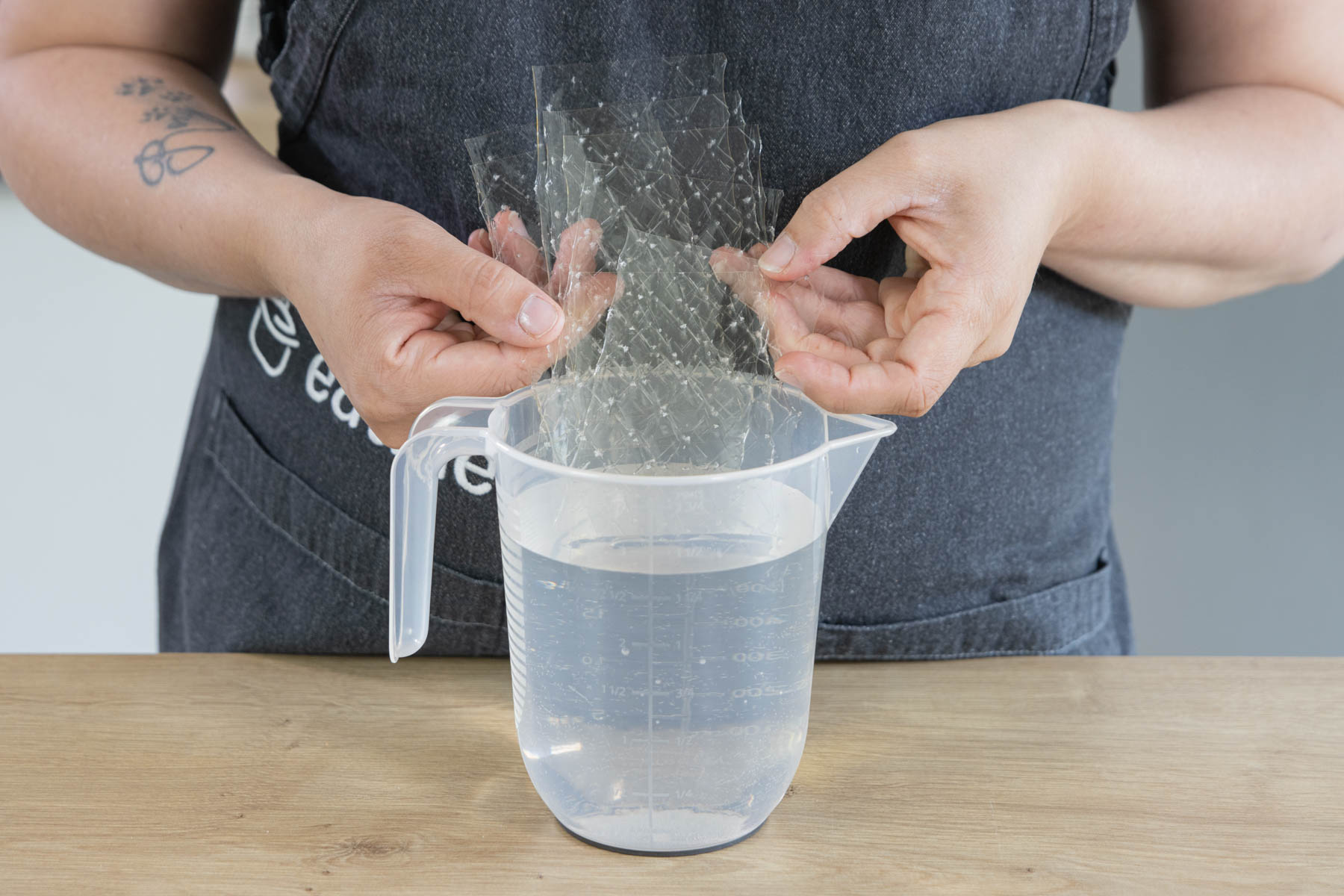 Gelatine einweichen
