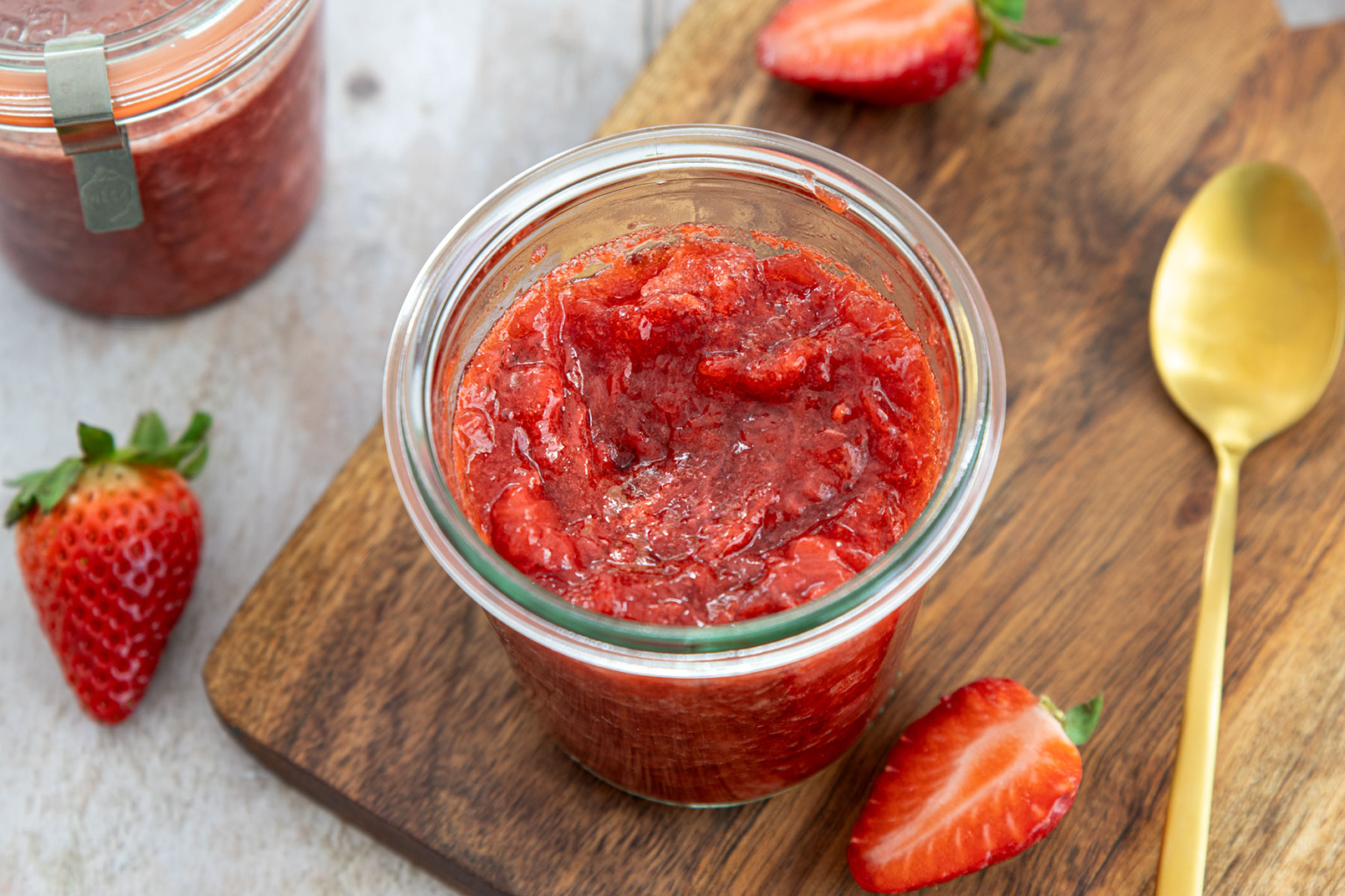 Erdbeermarmelade ohne Zucker kochen | Rezept