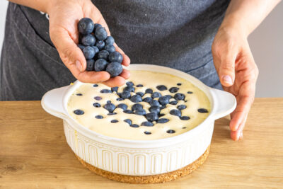 Heidelbeeren darüber geben