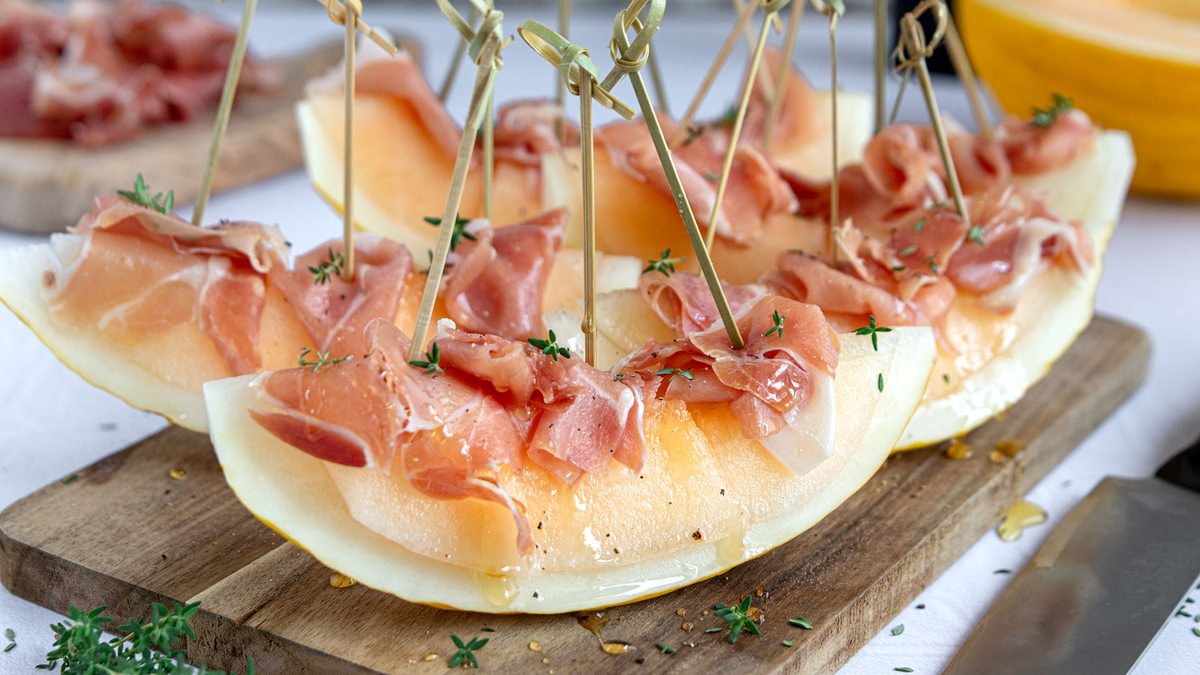 Honigmelone mit Schinken