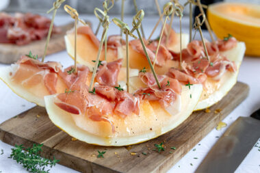 Honigmelone mit Schinken