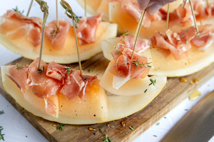 Honigmelone mit Schinken