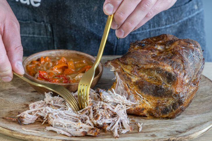 Pulled Pork Sous-Vide gegart