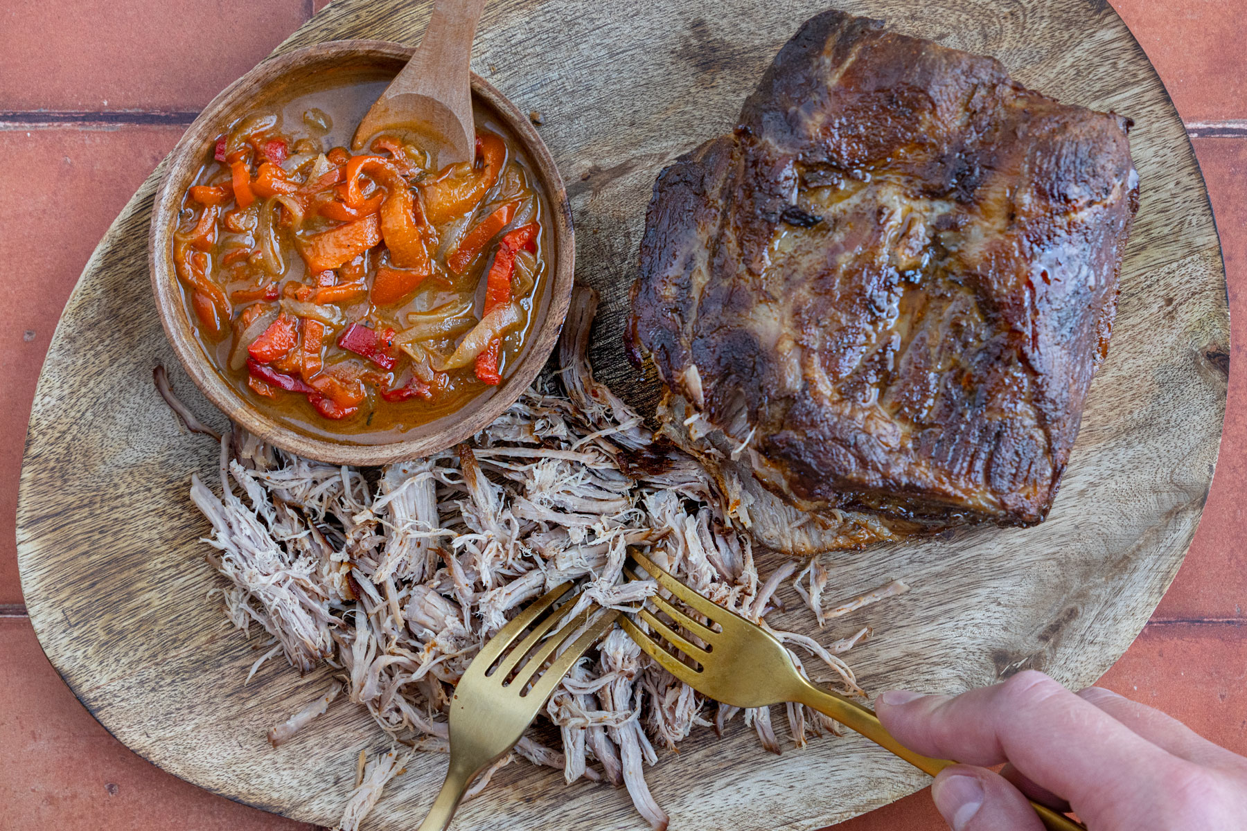 Pulled Pork Sous-Vide gegart