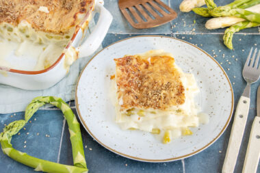 Vegetarische Spargellasagne
