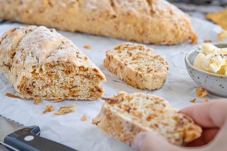 Herzhaftes Zwiebel-Baguette