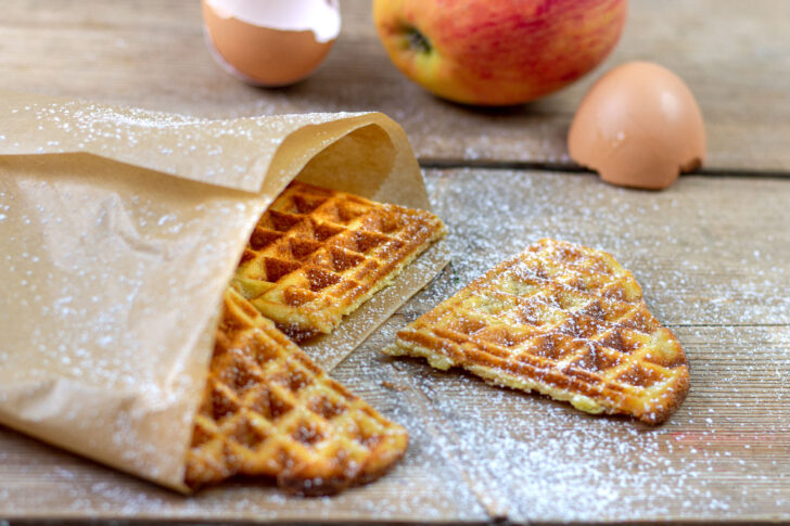 einfache Apfelwaffeln