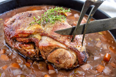 Gegrillte Lammkeule
