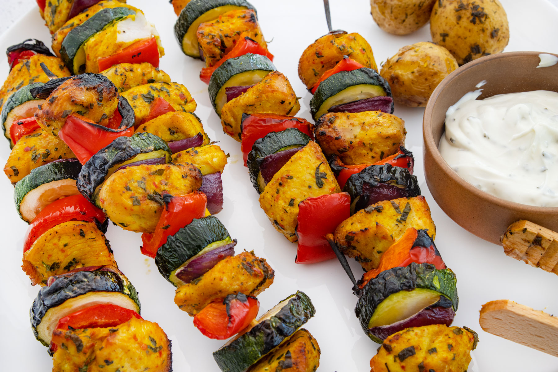 Hähnchenspieße vom Grill