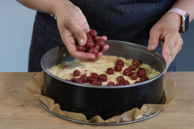Kirschen auf dem Pudding verteilen