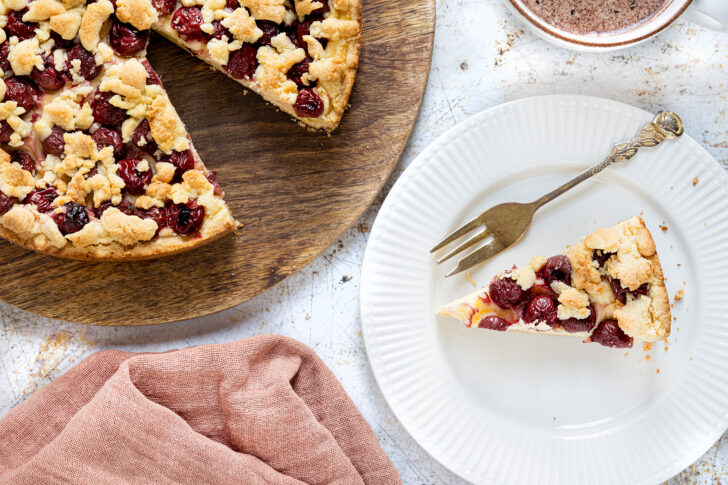 Kirschkuchen mit Pudding