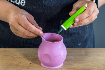 weiße Schokolade mit Lebensmittelfarbe färben
