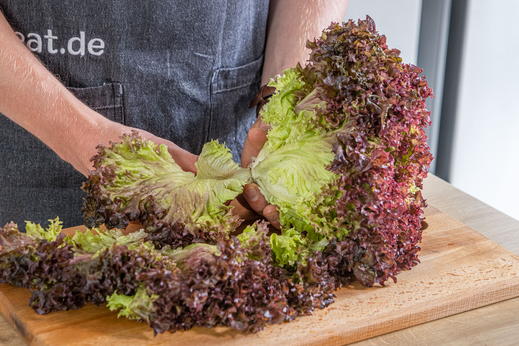 Salat zupfen