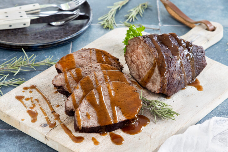 Rinderschmorbraten aus dem Backofen