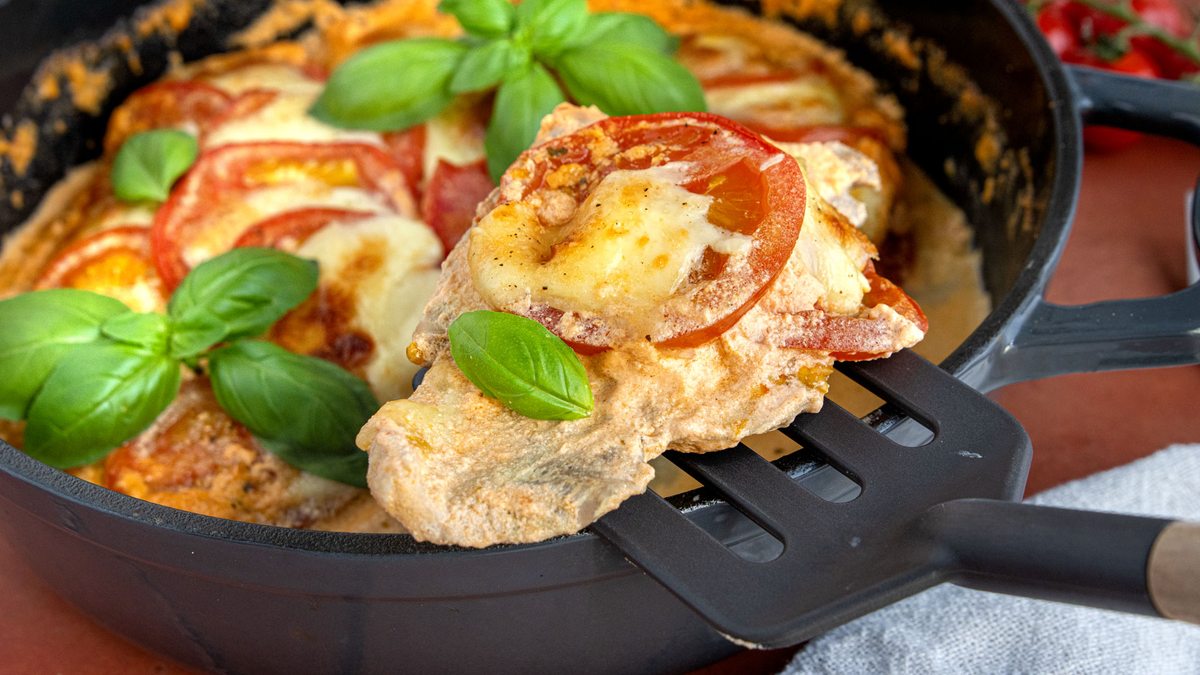 Schnitzelpfanne im Backofen