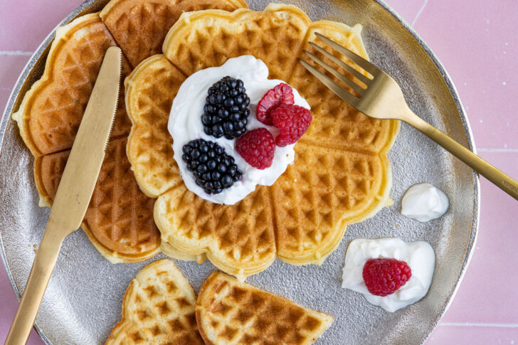 Waffelteig mit Öl