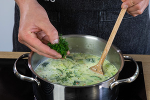 Dill hinzugeben