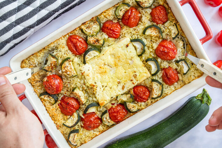 Reisauflauf: Baked Feta-Reis