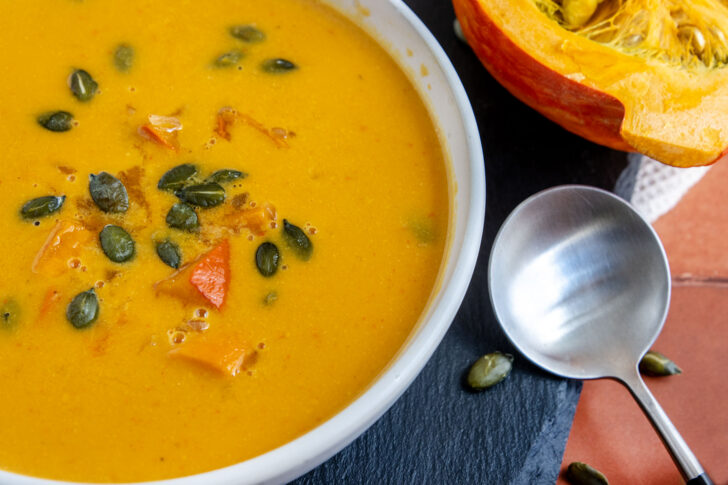 Cremige Kürbis-Süßkartoffel-Suppe