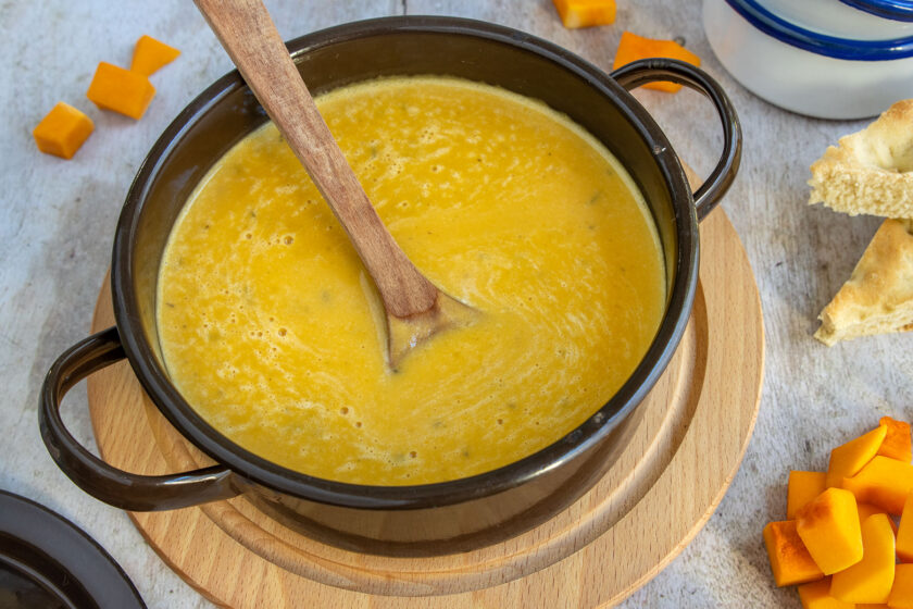Einfache und schnelle Kürbissuppe