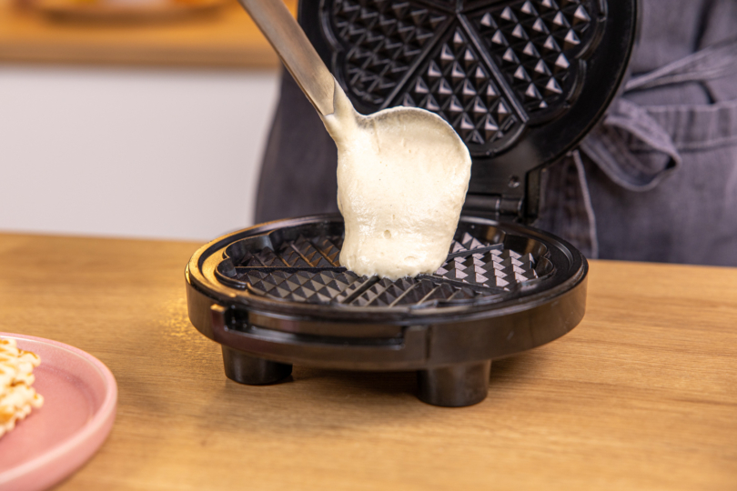 Waffelteig ausbacken