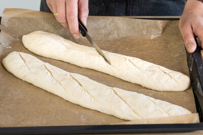 Baguettes einschneiden
