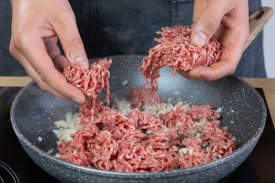 Hackfleisch anbraten