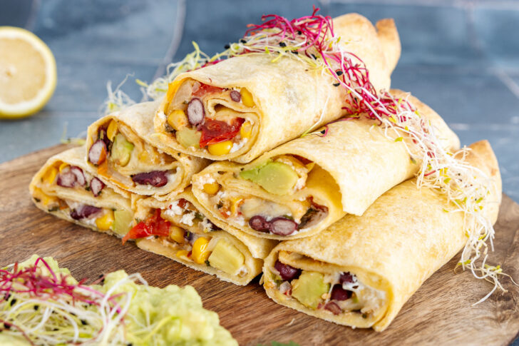 Mexikanische Wraps vegetarisch