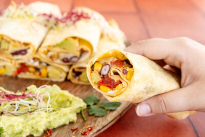 Mexikanische Wraps vegetarisch