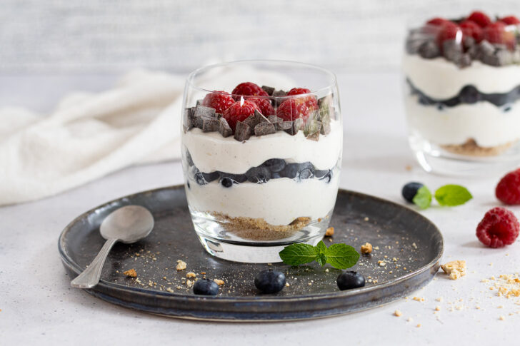 Einfaches Quarkdessert im Glas